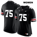 Women's NCAA Ohio State Buckeyes Thayer Munford #75 College Stitched No Name Authentic Nike White Number Black Football Jersey GC20E22EX